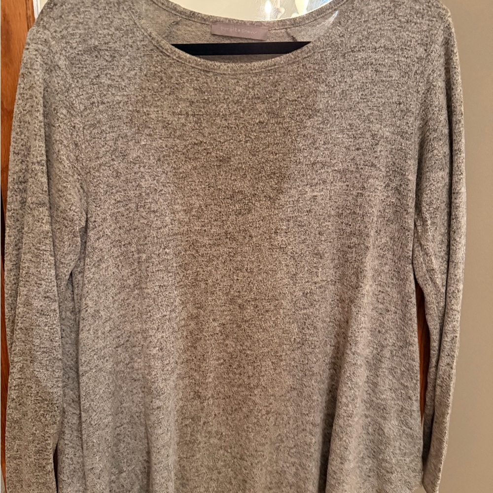 Purple Snow Heathered Knit Top